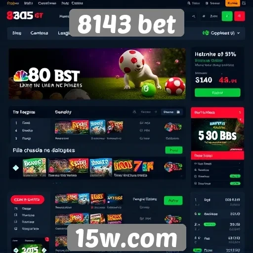 Interface do usuário do site 8143 bet